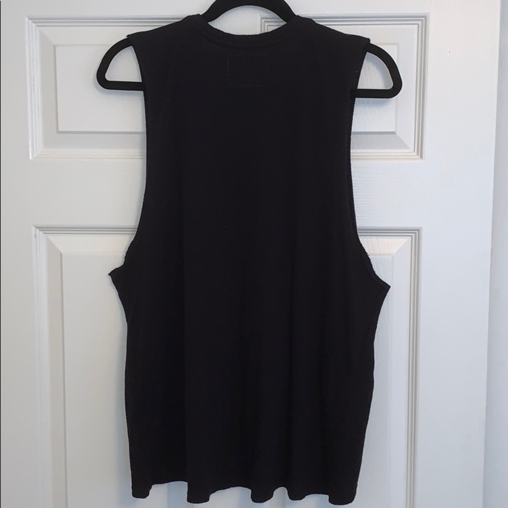 Nation LTD Black Cut off Sleeveless T-Shirt Large. excellent condition - Picture 6 of 8